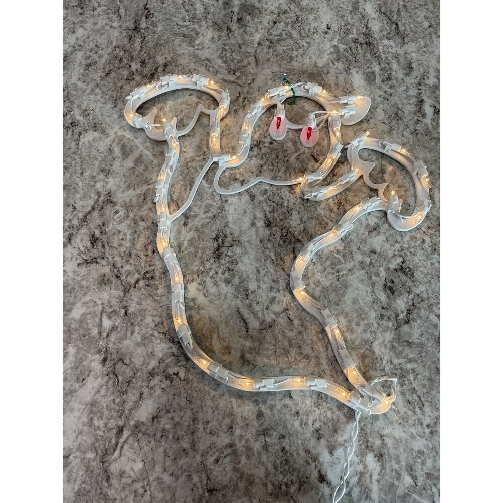 VTG Lighted Wall WINDOW Mounted HALLOWEEN Ghost Indoor/outdoor 2000 Impact Plast